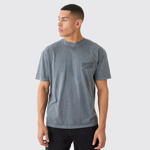 T-shirts personnalisés pour hommes 2025, lavage à l'acide, tee-shirt vintage, votre propre marque, poids lourd, 100% coton, respirant, écologique, 360g - Product Image 1