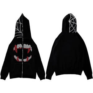 Dernier design de vêtements de rue en gros pour hommes, sweats à capuche en coton 100% avec strass, fabriqués au Pakistan, respirants, légers, de haute qualité - Product Image 1