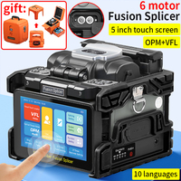 Signal Fire Otomatik L-90C Optik Fiber Kaynak Makinesi OPM/VFL 5 İnç Dokunmatik Ekran 10 Dil Desteği 6 Motorlu Fiber Optik Füzyon