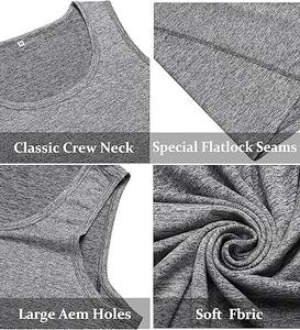 Débardeur à dos nageur sans manches pour hommes Gym Workout Muscle Fitness Casual Running Sports Respirant Léger Coton Séchage rapide - Product Image 5