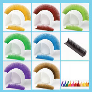 Extensions de cils individuelles en velours de cachemire de haute qualité, faites à la main, douces, volume intense, sans cruauté, véganes, plateau de cils mats, logo personnalisé - Product Image 3