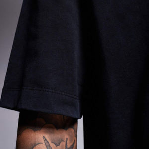 T-shirt pour homme 100% coton, logo personnalisé, design de qualité supérieure, col rond, surdimensionné, épaules tombantes, streetwear, t-shirts vierges pour hommes - Product Image 4