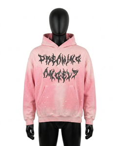 Custom Vintage Washed Customized Color Solid Winter Hoodie 360gsm Cotton Distressed <b>Pullover</b> <b>Mens</b> Streetwear Graphic - Product Image 4