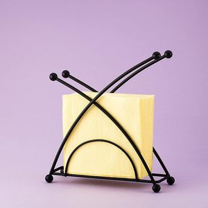 Elegant Metal Black Napkin Holder Luxury Iron Storage Box Home Decor Restaurant Dining Table Tissue <b>Bar</b> Storage Catered Hotels - Product Image 5