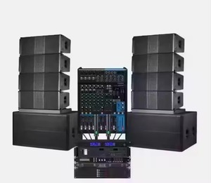 Accredit Dual 18 Zoll Subwoofer Line Array Pro Sound Lautsprechers ysteme mit Leistungs verstärker Full Set - Product Image 1