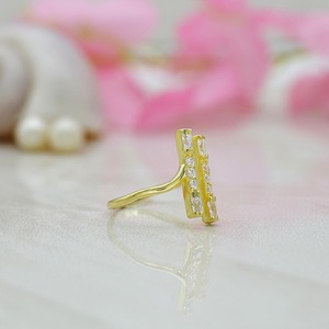 2025 Baguette Zircon Wedding Band Most Popular 925 Sterling <b>Silver</b> <b>Stacking</b> <b>Ring</b> Elegant Gold Plated Fine Jewelry for Women - Product Image 3