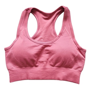 Women's Plus Size High Support Seamless Sport <b>Bra</b>-Sweat-Wicking Quick Dry Breathable 100% Polyester for Yoga Gym <b>Removable</b> <b>Pads</b> - Product Image 5