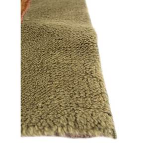 Alfombra de Lana Anudada a Mano Verde de Gran Tamaño Aalam Paem-336 con Patrón Floral Rectangular para Sala de Estar o Pasillo - Product Image 4