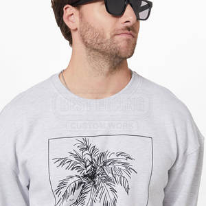 Sudadera básica para hombre con diseño de hombro caído e interior suave para días fríos Sudadera ajustada para hombre - Product Image 4