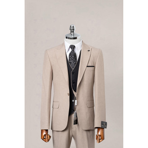 Costumes pour hommes en pantalon long slimfit grande taille, fabrication directe d'usine, OEM, haute qualité, anti-froissement, laine/polyester, logo personnalisé disponible - Product Image 4