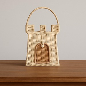 Panier en rotin en forme de château pour enfants, paniers de rangement faits à la main, rotin naturel, moderne, multifonction, fabriqué au Vietnam - Product Image 6