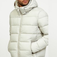 Nouvelle arrivée, veste bomber matelassée décontractée d'hiver pour hommes, grande taille, à capuche, fermeture éclair, tricotée, écologique, réversible, fabriquée au Bangladesh