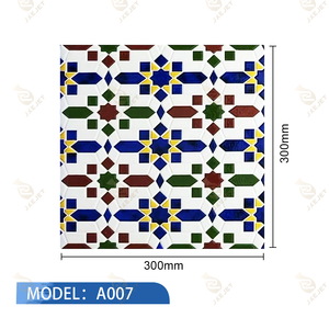 Foshan 300*300 azulejos <span class=keywords><strong>de</strong></span> pared <span class=keywords><strong>de</strong></span> flores pequeñas azulejos <span class=keywords><strong>de</strong></span> porcelana pintados a mano <span class=keywords><strong>de</strong></span> estilo mediterráneo para decoración <span class=keywords><strong>de</strong></span> cocina y baño - Product Image 3