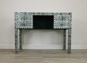 Table Console incrustée d'os Style traditionnel Blossom Design pour chambre à coucher salon appartement pour hôtels Vory d'inspiration marocaine - Product Image 2