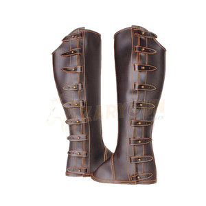 Premium 100% PU Leather <b>Half</b> <b>Chaps</b> for Horse Riding Customizable Size Color Genuine Leather Material Equestrian Sets Accessories - Product Image 3