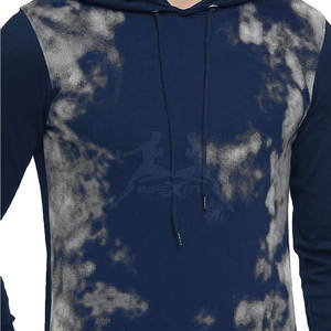 Sudadera con capucha informal ajustada para hombre con algodón suave y logotipo mínimo Sudadera con capucha mezclada de algodón cepillado para hombre - Product Image 6
