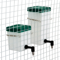 Distributeur automatique d'eau d'abreuvoir pour lapin Petite bouteille d'eau pour animaux de compagnie Capacité RD32 1L avec ressort en métal avec fixation par crochet