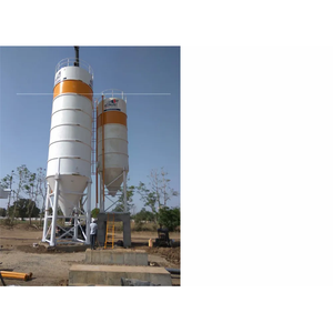 Silo de Cemento Eléctrico de 30 Toneladas, Marca Navya, de Acero Suave, Totalmente Automático, con Componentes PLC, Alimentación de 200V para Planta Dosificadora de Concreto - Product Image 1