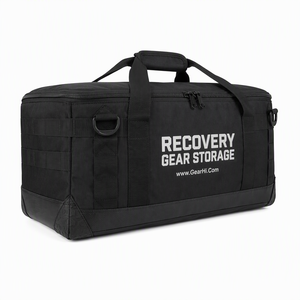 Bolsa de transporte de nailon resistente para kit de recuperación, para equipo de cabrestante, correa de remolque, grillete y bloque de recuperación, para vehículos, negra - Product Image 2