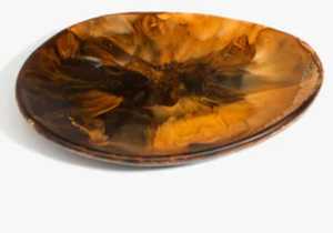 Custom Resin Bowls and Plates <b>Hand</b> Polished with Artistic Swirl Design Perfect for Home Use Events or Gift Purposes - Product Image 6