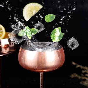 Custom <b>Copper</b> Plated Modern Eco-Friendly Thermal Insulation Digital Temperature Display Battery-Powered Anti-Corrosion Goblet - Product Image 4