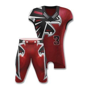 100% Polyester Maillot De Football Américain Uniforme Enfants Jeunes Ensemble avec Logo Impression Football Porter Maillot Football Maillots De Football - Product Image 1