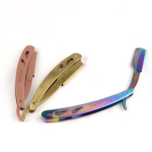Rasoir de barbier pliant en acier, couteau de rasage manuel, outils d'épilation, rasoirs pour la barbe et l'épilation, 1 pièce - Product Image 1