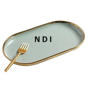 Nickel Plated Finishing Tableware Decoration Modern Style Solid Metal Serving Tray Custom Shape <b>Sweet</b> Or Snacks Serving Tray - Product Image 3