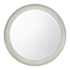 El espejo de pared Alexander Pose es un espejo de pared redondo con un espejo de diseño simple pero elegante con un reflectante circular - Product Image 1