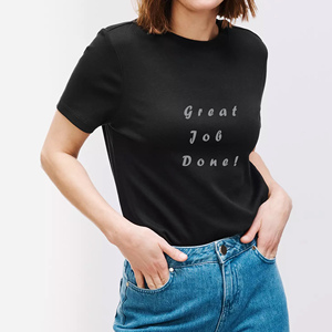 T-shirt tricoté en coton 100% de haute qualité pour femmes T-shirts décontractés pour jeunes femmes imprimés imprimés orientés vers l'exportation fabriqués au Bangladesh - Product Image 5