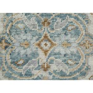 Alfombra de Lana Anudada a Mano Erbe, Azul PKWL-8012, 9x12, Rectangular, con Medallón Abstracto, para Entrada, Pasillo o Sala de Estar, Hecha a Mano - Product Image 3