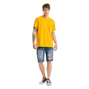 Camiseta de algodón 100% de peso pesado con logotipo personalizado para hombre, camiseta de patrón sólido transpirable antiarrugas con cuello redondo de primera calidad en blanco - Product Image 2