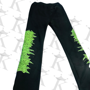 Pantalones Deportivos Acampanados para Hombre, de Alta Calidad, Estilo Urbano, Diseño Holgado con Doble Cintura, Decoración Pintada, 100% Personalizados - Product Image 4