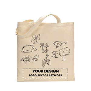 Sac fourre-tout noir de niveau avancé pour enfants, en coton, pour colorier et peindre - Product Image 4
