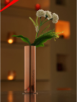 Floreros de metal de diseño de lujo para decoración de bodas Maceta con acabado de alta gama