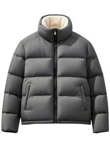 Chaqueta de Invierno para Hombre de Alta Calidad, Estilo Bomber Acolchada con Logotipo Personalizado Impreso, Cuello Alto, Proceso de Unión, Gran Venta - Product Image 2