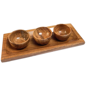 Cuenco y bandeja de madera de Venta caliente de primera calidad para servir a bajo precio de la India - Product Image 6
