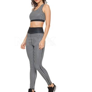 Conjunto de Pantalones de Yoga para Mujer de Primera Calidad, Cintura Elástica, Cintura Alta, Material Transpirable de Poliéster/Nailon, Servicio OEM Personalizado - Product Image 6