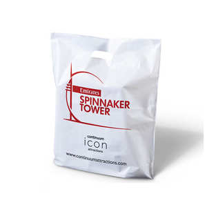 Sacs en plastique personnalisés avec poignée découpée avec logo vente en gros - Product Image 1