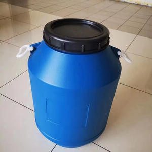 Fûts en plastique HDPE 30L 60L avec cerclage en fer, couvercles bleus épais et noirs, seaux et barils - Product Image 5