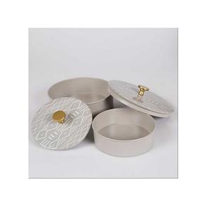 Caja para servir nueces de madera y acero con trabajo de fregona Tamaño y forma personalizados Caja para servir frutas secas a granel - Product Image 5