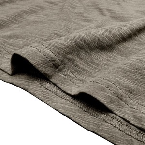 T-shirt décontracté à manches longues pour hommes Henley Neck Slim Top respirant 100% coton couleur unie pour le travail en plein air - Product Image 2