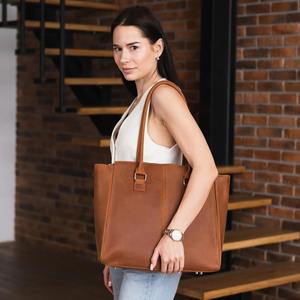 Sac à main pour ordinateur portable en cuir véritable de luxe, unisexe, sac à bandoulière pour ordinateur portable de travail, grande capacité, léger - Product Image 6