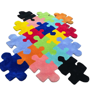 Alfombra moderna de lana fina y suave para habitación de niños, floral felpudo hecho a mano, máquina de tendencia de algodón - Product Image 1