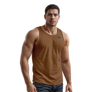 Camiseta sin Mangas Personalizada para Hombre 2025, Directo de Fábrica, 100% Algodón, Tejido de Punto, Informal, Transpirable, Ecológica, de Secado Rápido para Gimnasio - Product Image 1