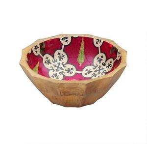 Juego de tazones de frutas y ensaladas de madera de colores naturales de alta calidad, plato tallado para servir frutas y ensaladas para bodas, venta al por mayor - Product Image 5