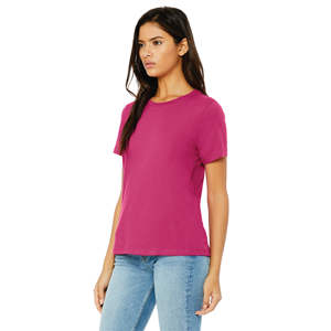 Airlume – T-Shirt à manches courtes en coton peigné et à anneaux pour femme, maillot simple 100% oz, 4.2 - Product Image 2