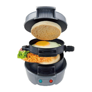 Máquina Eléctrica para Hamburguesas y Sándwiches 3 en 1 de 110V, con Placas de Waffle Extraíbles de Aluminio para 2 Rebanadas - Product Image 2