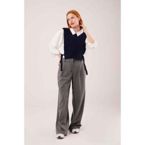 Wholesale Navy Blue <b>Woolen</b> Knitted <b>Sweater</b> with Lace Detail <b>for</b> Outer Wear - Product Image 5