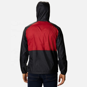 Custom Manufacture Waterproof Hooded Coated Front Rain <b>Jacket</b> Polyester Nylon High Quality Full Zip Softshell Windbreaker - Product Image 3